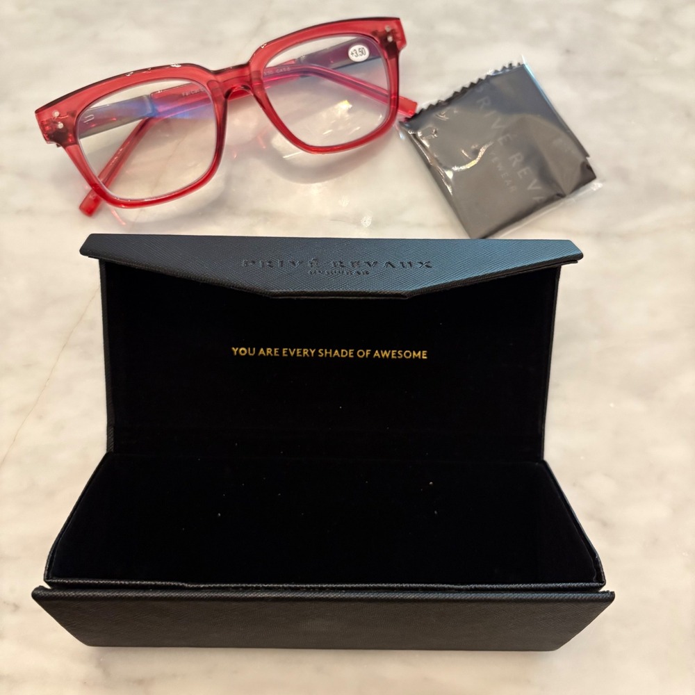 Prive Revaux The‎ Fat Cat LAF Red Readers +3.50 Blue Light Blocking NEW